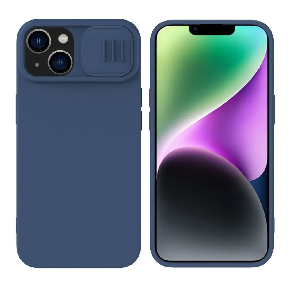 Custodia MagSafe per Apple iPhone 15 Plus, Nillkin, CamShield Silky, Blu - immagine 1