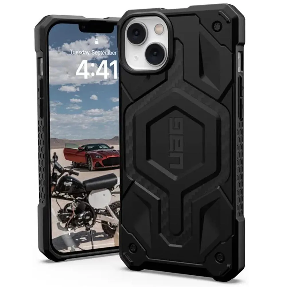 Custodia MagSafe per Apple iPhone 14 Plus, Urban Armor Gear, Monarch Pro Carbon, Nera - immagine 1