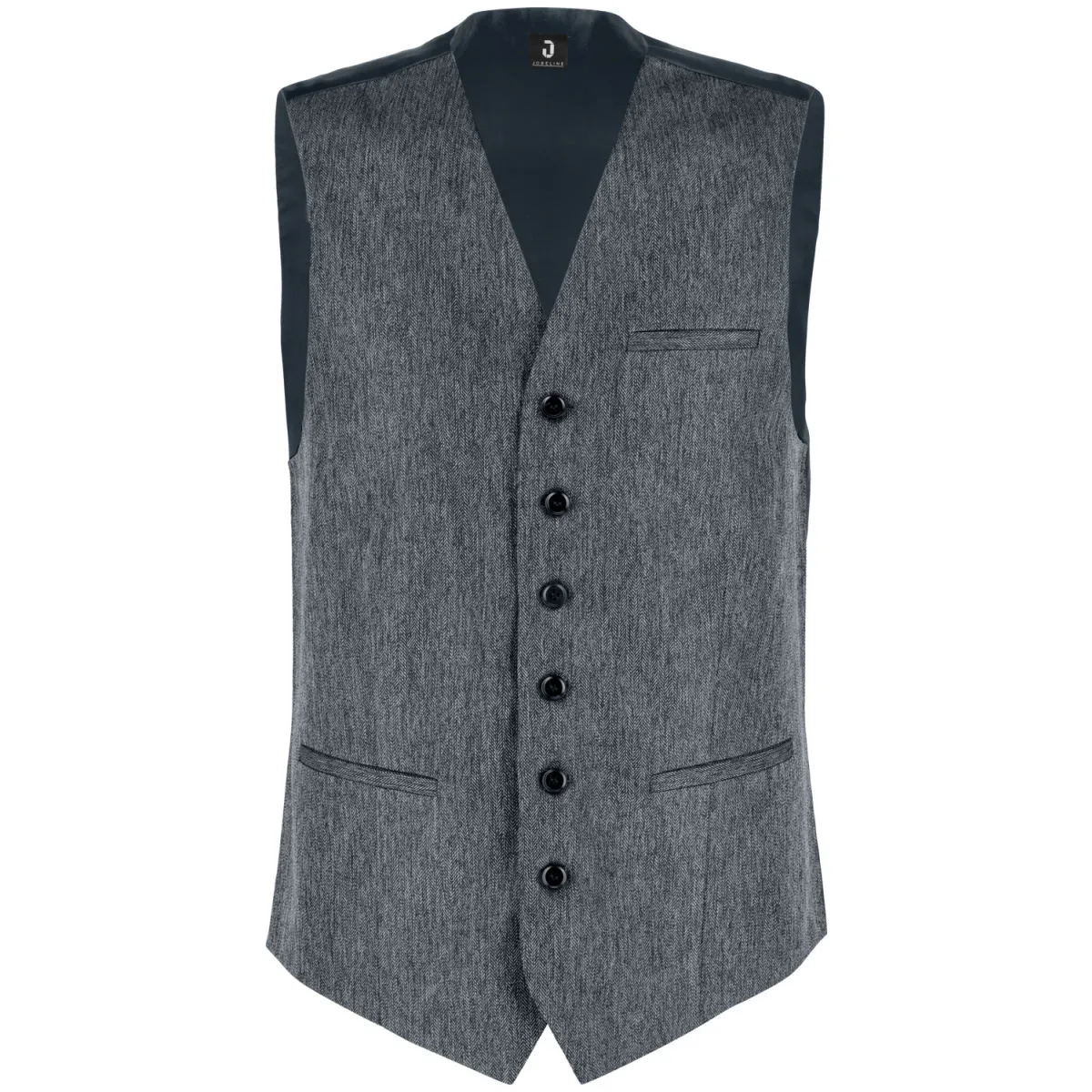 JOBELINE Gilet da cameriere Charleston; Taglia 52; grigio/blu - immagine 1
