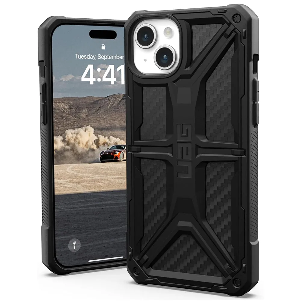 Custodia per Apple iPhone 15 Plus, Urban Armor Gear, Monarch Carbon, Nera - immagine 1