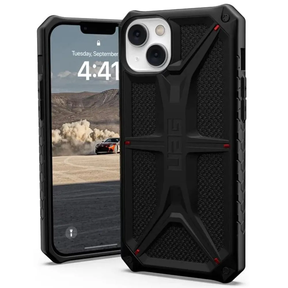 Custodia per Apple iPhone 14 Plus, Urban Armor Gear, Monarch Kevlar, Nera - immagine 1