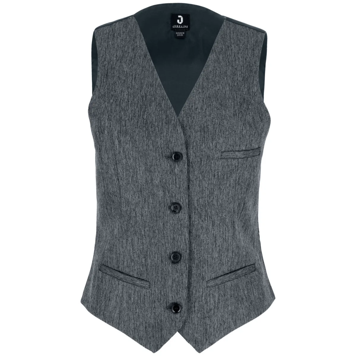 JOBELINE Gilet da cameriera Charleston; Taglia 52; grigio/blu - immagine 1
