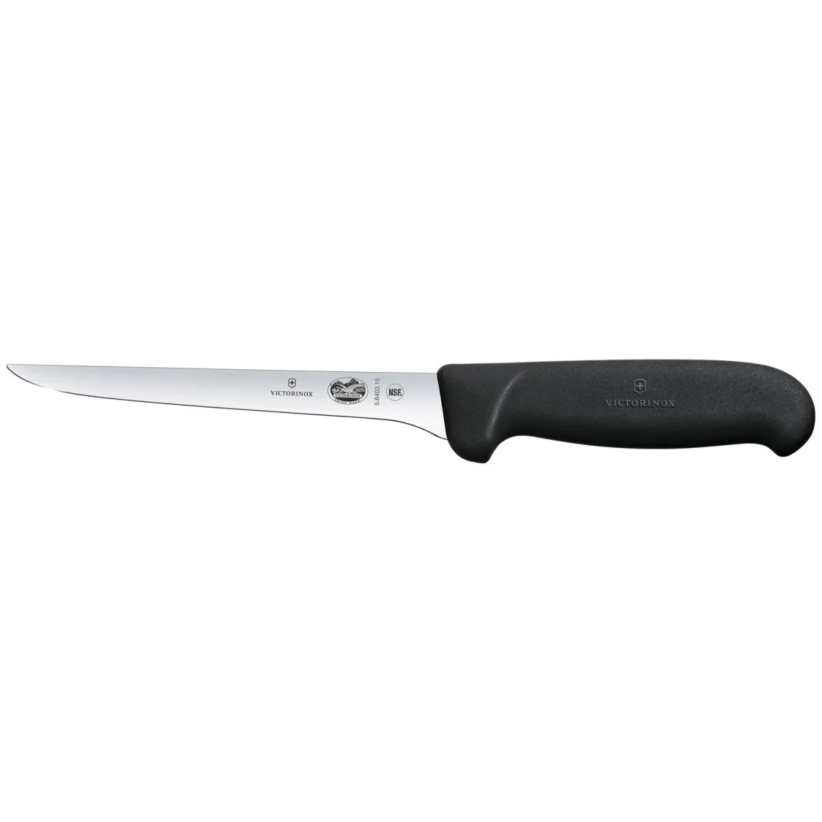 Victorinox Coltello disosso Fibrox lama dritta; lunghezza lama 15 cm, 28.9 cm (L); argento/nero - immagine 1