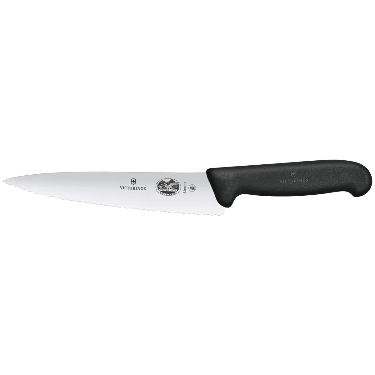 Victorinox Coltello da cucina Fibrox lama seghettata; lunghezza lama 19 cm, 31.5 cm (L); argento - immagine 1