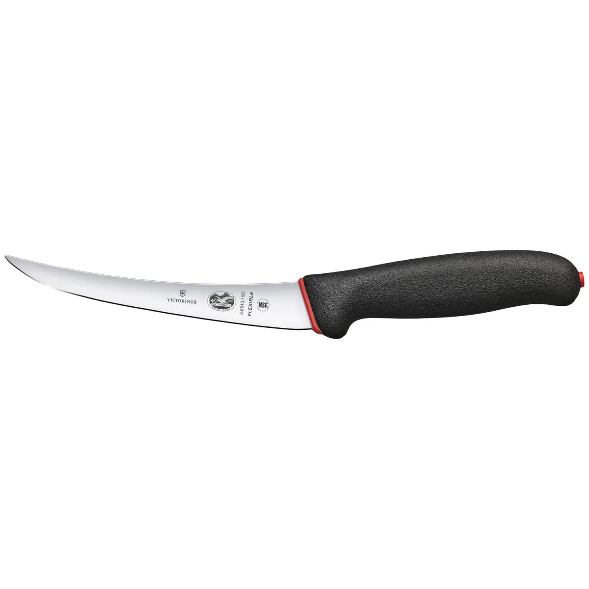Victorinox Coltello da disosso Fibrox Dual Grip dritto lama flessibile; lunghezza lama 15 cm, 29.5 cm (L); argento/nero/rosso - immagine 1