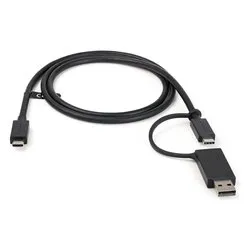 Cavo USB C 100W Ibrido 2in1 Black 1m USBCCADP - immagine 1