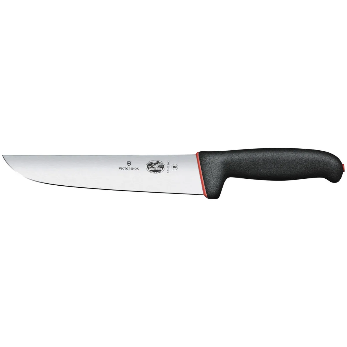 Victorinox Coltello da macellaio Fibrox Dual Grip dritto; lunghezza lama 20 cm, 33 cm (L); argento/nero/rosso - immagine 1