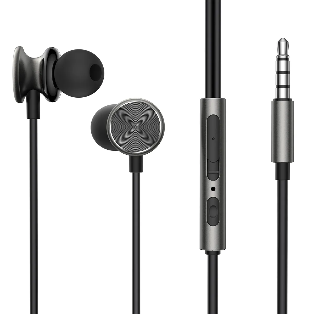 Handsfree 3.5mm Joyroom JR-EW03, Grigio - immagine 1