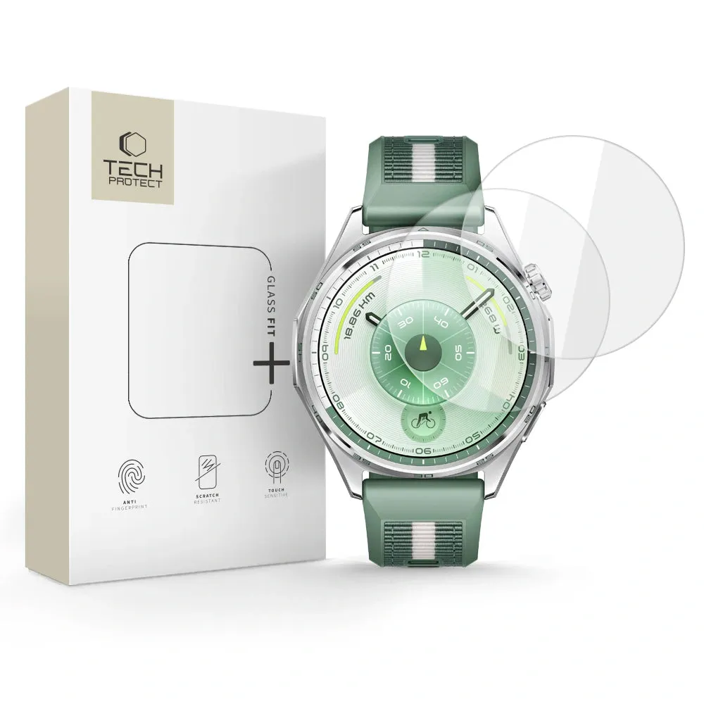 Pellicola Protettiva Tech-Protect Fit+ per Huawei Watch GT 6 46mm, Set 2 pezzi, Vetro Temperato - immagine 1