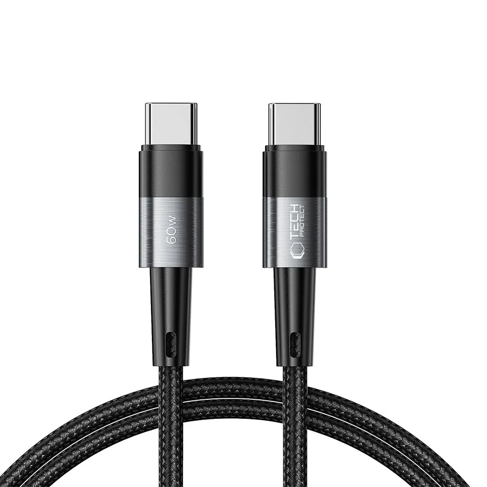 Cavo Dati e Ricarica USB-C - USB-C Tech-Protect Ultraboost, 60W, 1m, Grigio - immagine 1