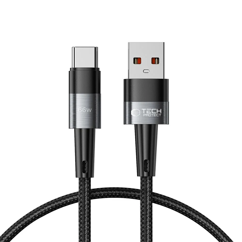 Cavo Dati e Ricarica USB-A - USB-C Tech-Protect Ultraboost, 66W, 0,5m, Grigio - immagine 1