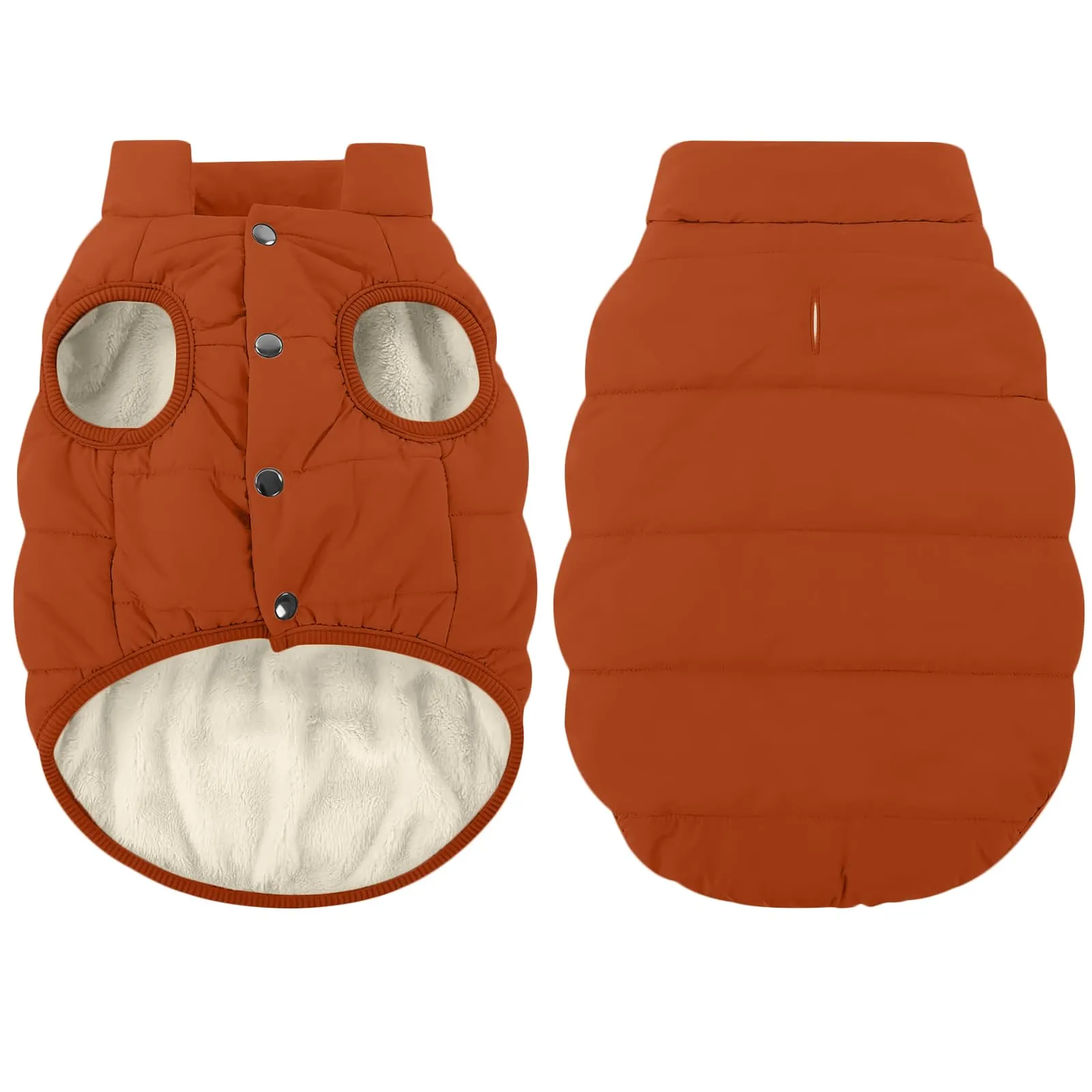 ASENKU Cappotto impermeabile Cane Inverno M, Fodera Polare Spessa, Bottoni Ventrali, Apertura Guinzaglio, Cappottino Cane Taglia Media per Bulldog Francese Corgi, Escursioni Boschive con Maltempo - immagine 1