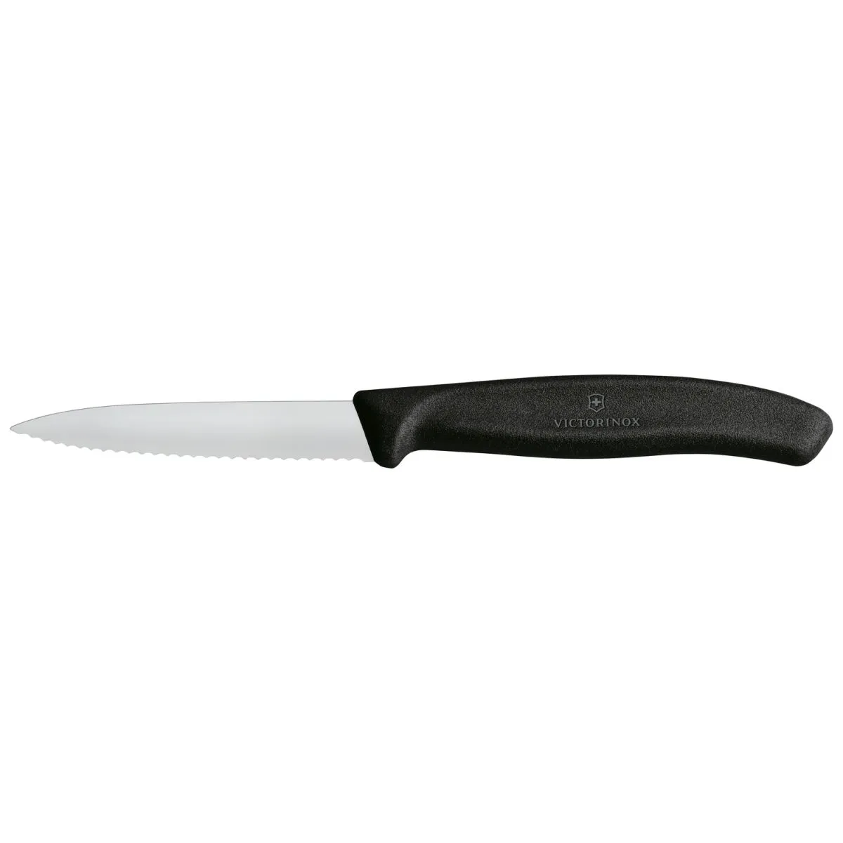 6x Victorinox Coltello per verdure professionale Swiss Classic lama seghettata; lunghezza lama 8 cm, 18.9 cm (L); argento/nero; 6 pz. / Pacco - immagine 1