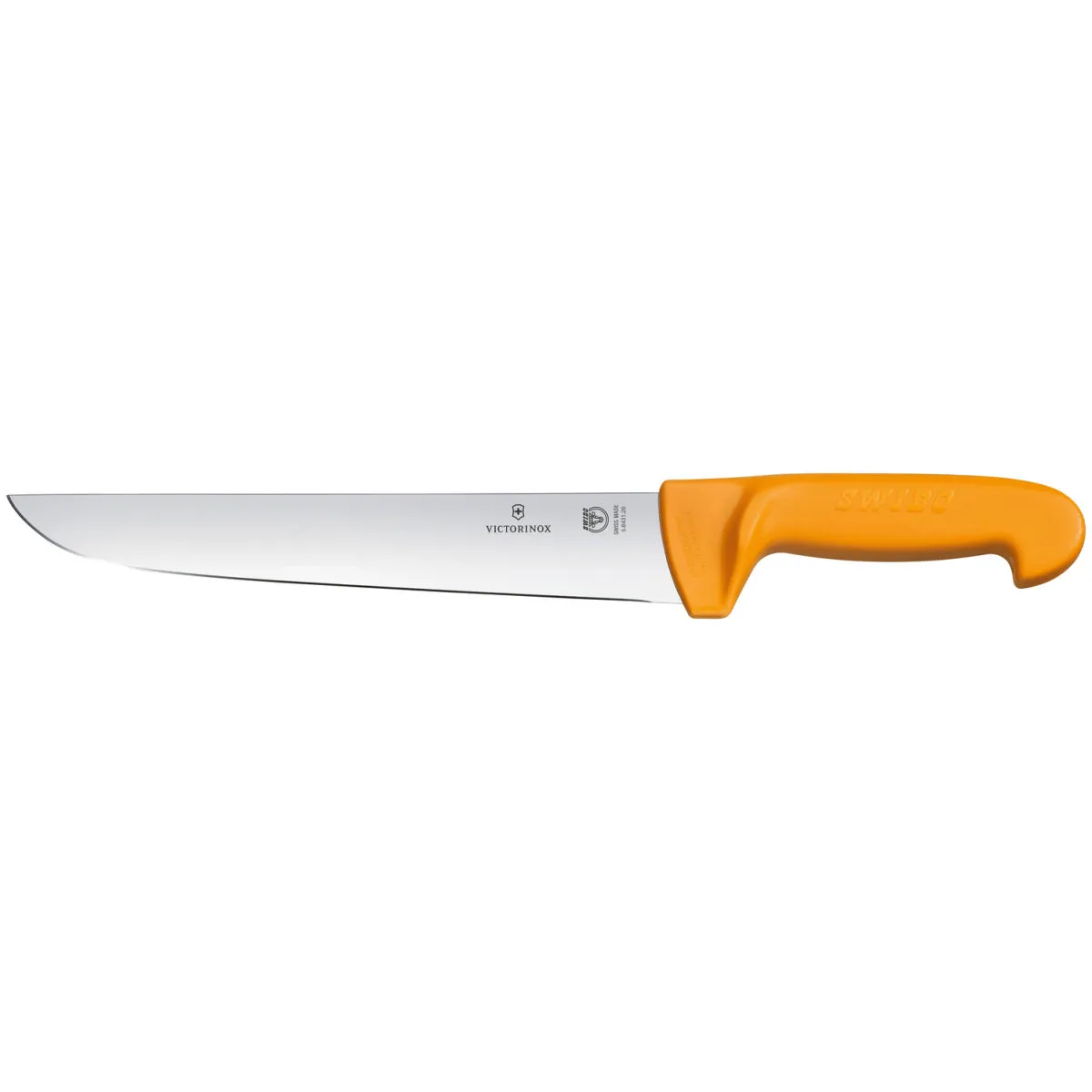 Victorinox Coltello macellaio Swibo dritto manico giallo; lunghezza lama 24 cm, 36.5 cm (L); argento/arancione - immagine 1
