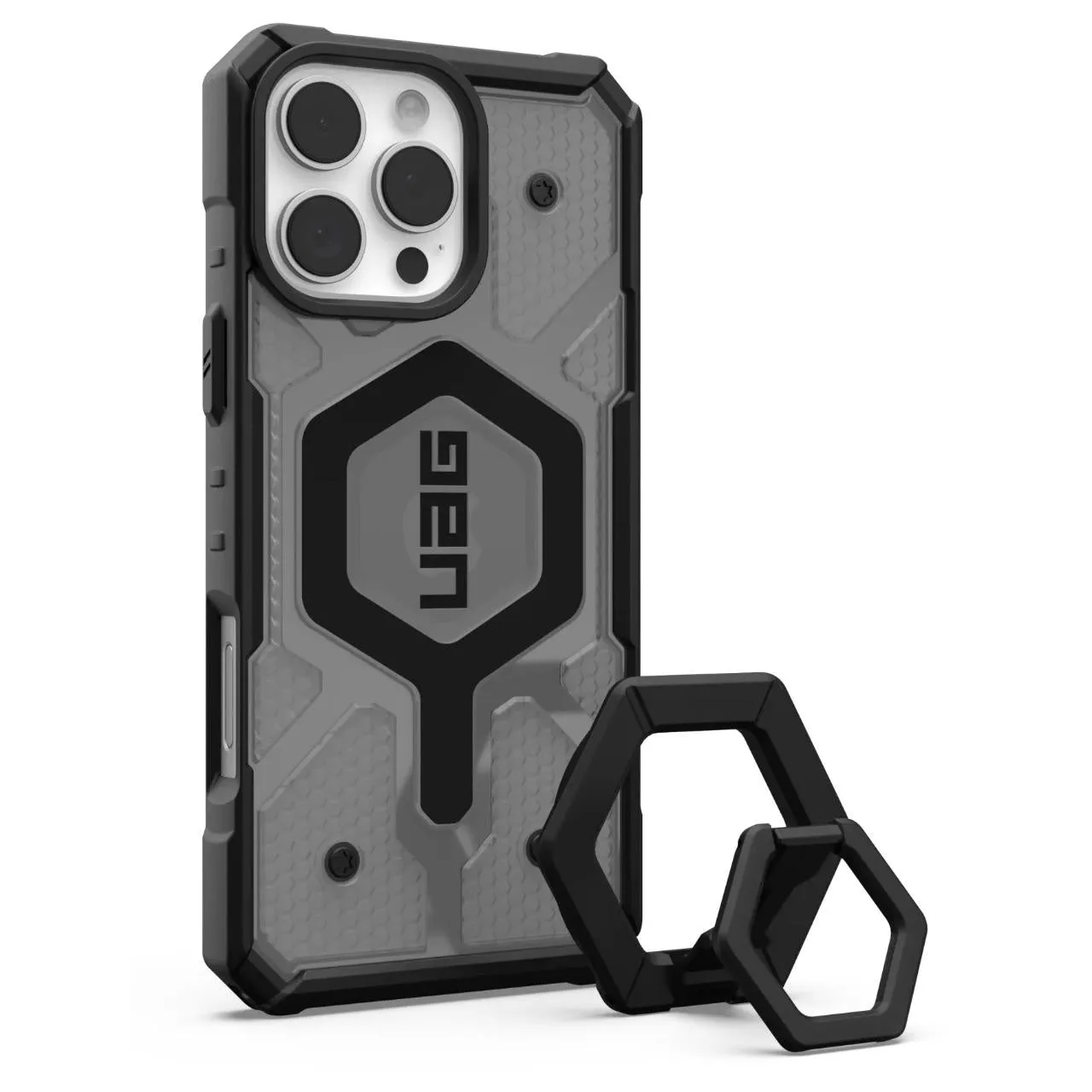 Custodia MagSafe per Apple iPhone 16 Pro Max, Urban Armor Gear, Pathfinder Clear Bundle, Grigio - immagine 1