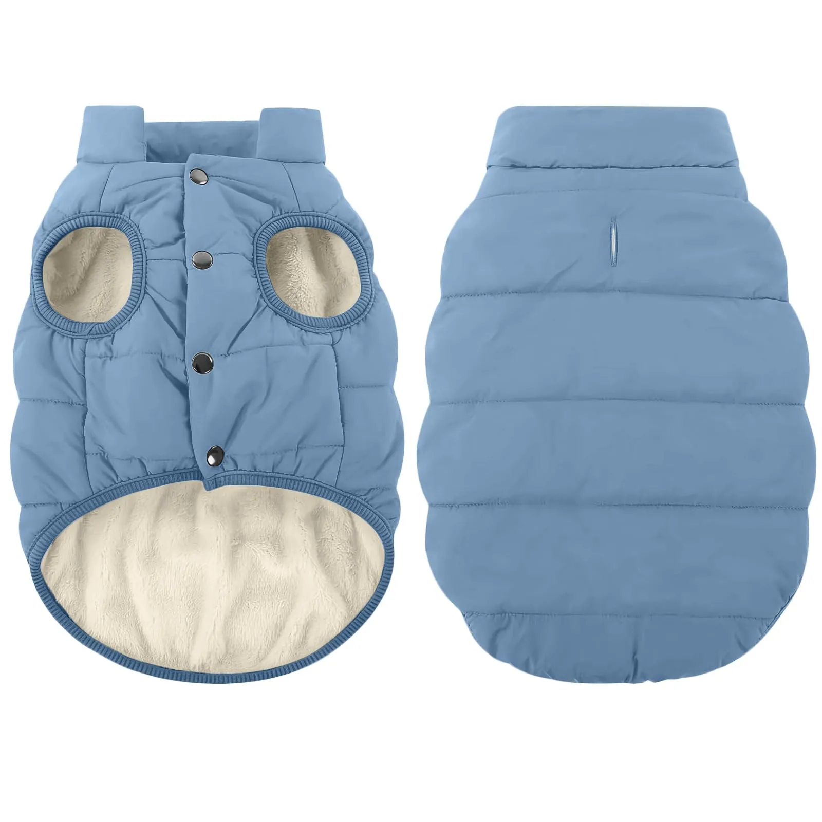 ASENKU Cappotto impermeabile Cane Inverno L, Fodera Polare Spessa, Bottoni Ventrali, Apertura Guinzaglio, Cappottino Cane Taglia Media per Bassotto Corgi, Passeggiate Quotidiane e Giochi Sulla Neve - immagine 1