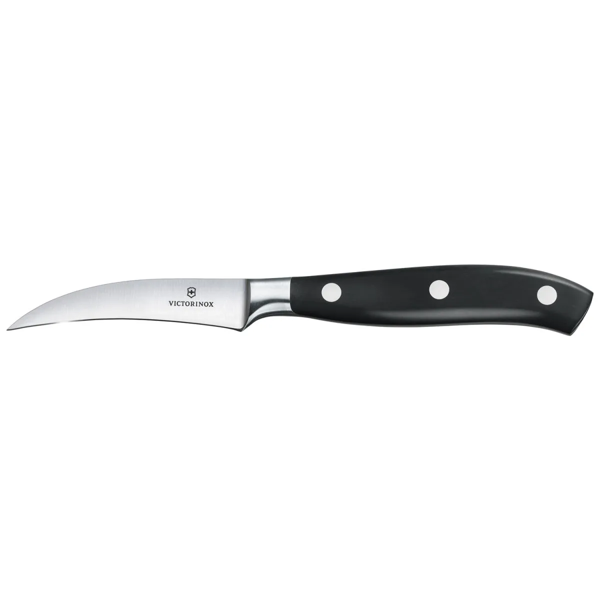 Victorinox Spelucchino curvo forgiatoGrand Maître ; lunghezza lama 8 cm, 21 cm (L); argento/nero - immagine 1