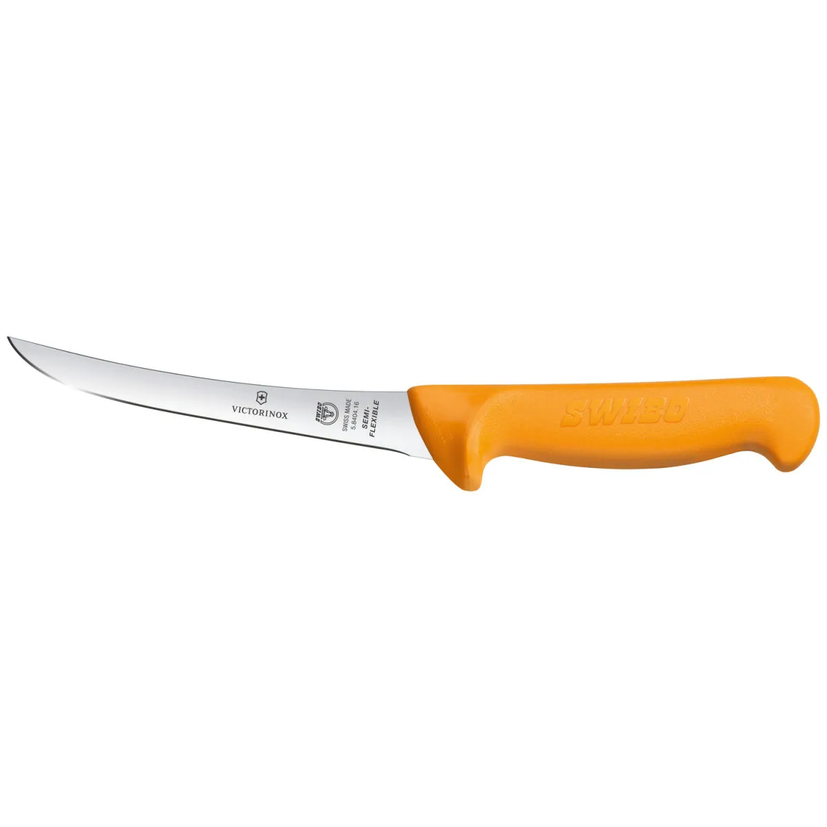 Victorinox Coltello per disossare Swibo dritto, flessibile, manico giallo; lunghezza lama 16 cm, 27.3 cm (L); argento/arancione - immagine 1