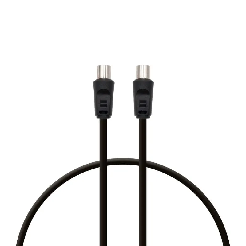 Cavo coassiale PcCom Essential 3C-2V 9,5 mm maschio / 9,5 mm femmina 0,5 m Nero - immagine 1