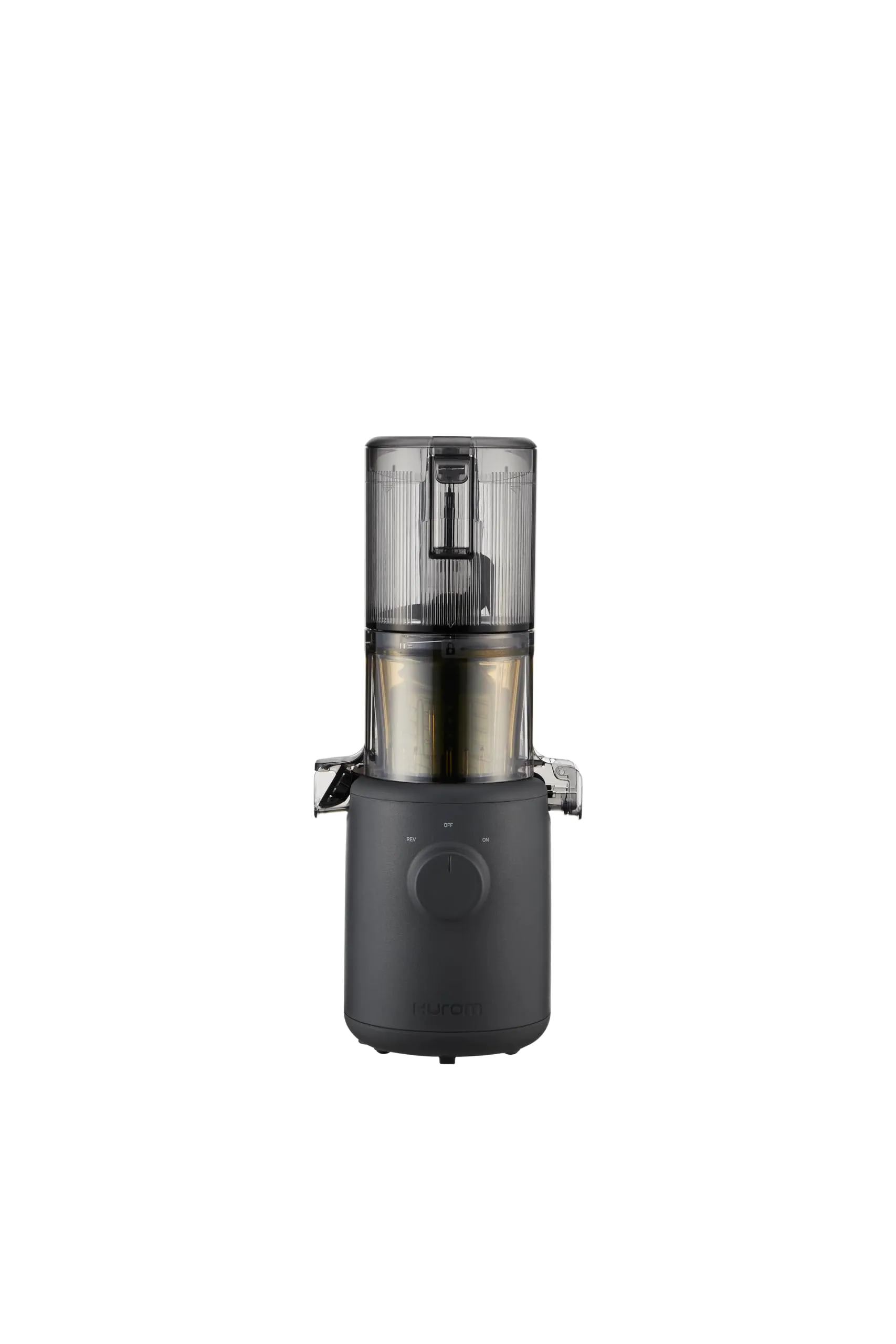 HUROM | Estrattore di succhi | Estrattore per succhi di frutta e legumi | H310A | pressa a freddo | motore silenzioso | facile da pulire | design compatto | 220ml | 100 Watt | Senza BPA (Charcoal) - immagine 1