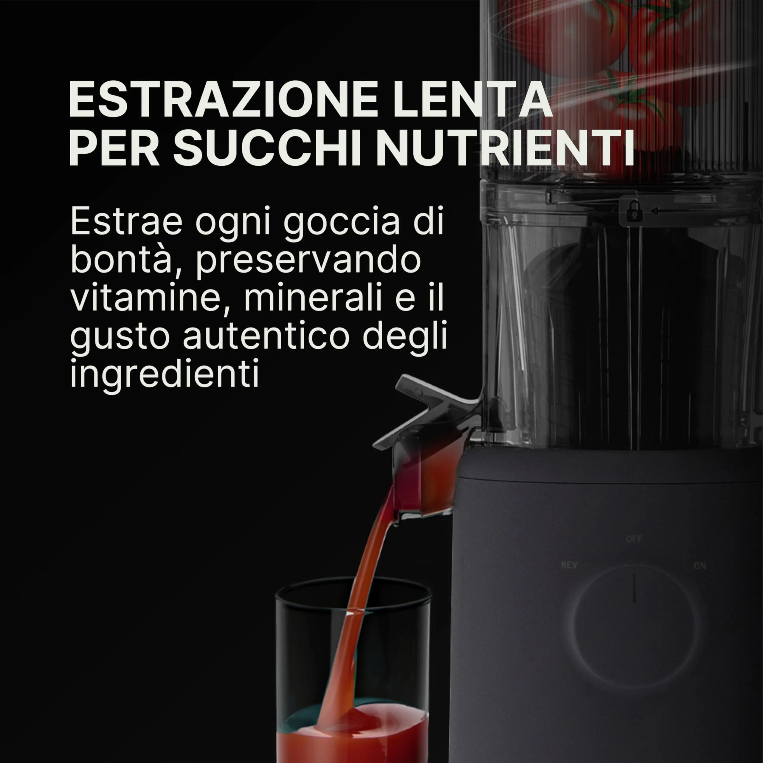 HUROM | Estrattore di succhi | Estrattore per succhi di frutta e legumi | H310A | pressa a freddo | motore silenzioso | facile da pulire | design compatto | 220ml | 100 Watt | Senza BPA (Charcoal) - immagine 6
