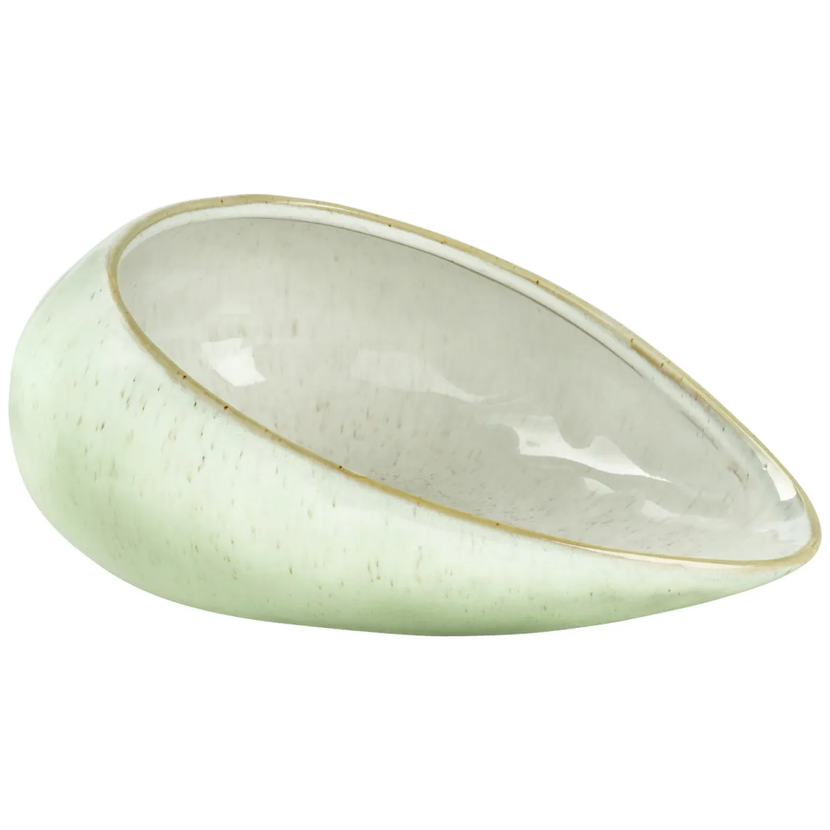 2x VEGA Ciotola Cascais Showpiece, ovale; 19x12.5x8 cm (LxLxH); verde chiaro; 2 pz. / Pacco - immagine 1