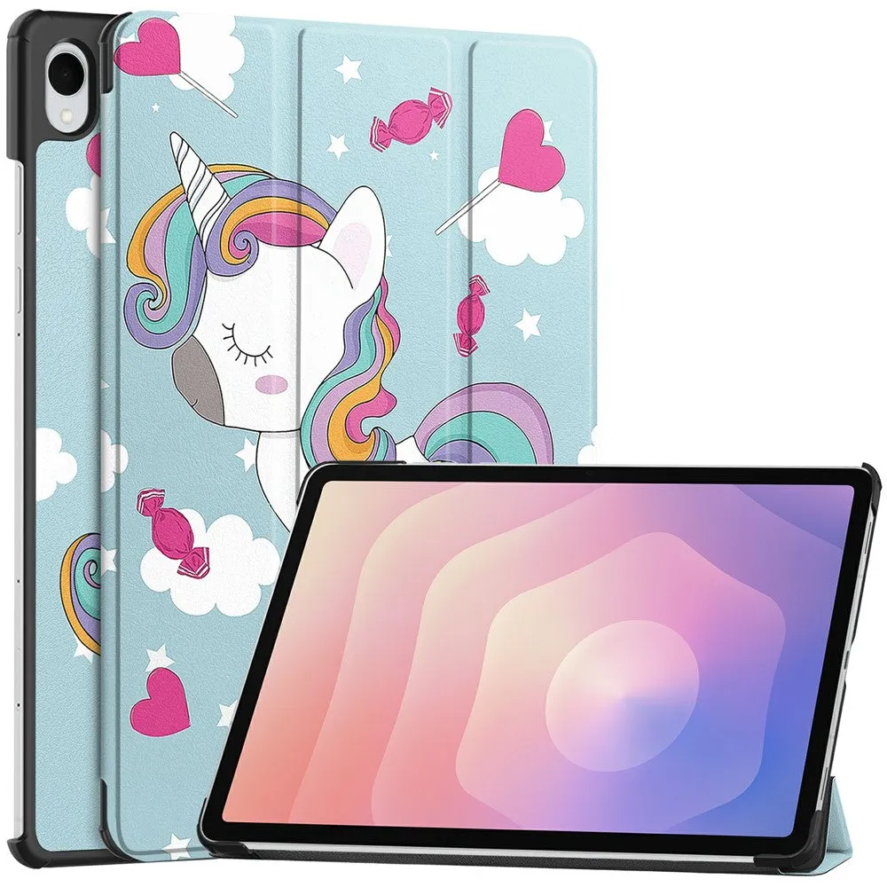 Custodia per Samsung Galaxy Tab S11, Techsuit, FoldPro Unicorn, Multicolore - immagine 1