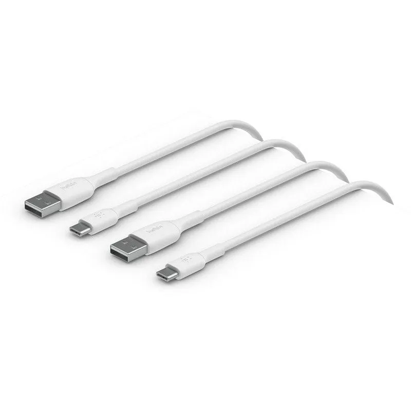 Cavo Belkin BoostCharge USB-C a USB-A da 1 m, bianco, confezione da 2 - immagine 1
