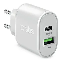 Caricabatterie USB Type-A, USB Type-C WALL CHARGER 20W Power Delivery White TETRPD20W - immagine 1