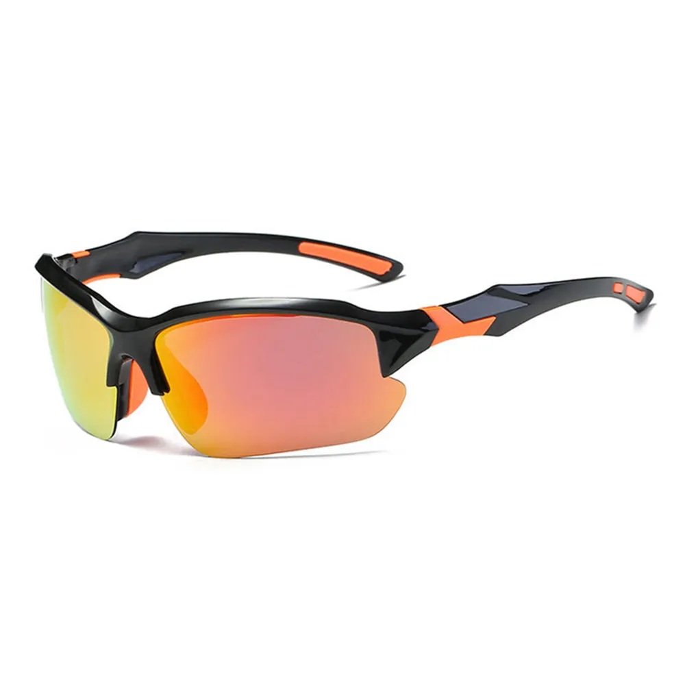 Occhiali da Ciclismo Unisex Techsuit 9301, Protezione UV, Neri Arancioni - immagine 1