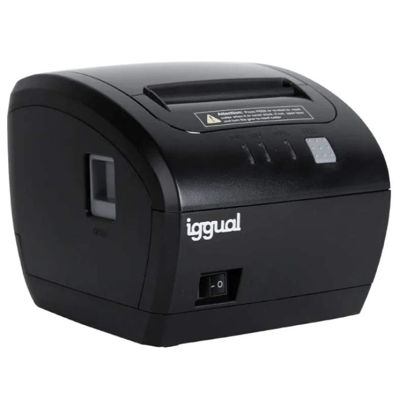 Stampante termica per biglietti Iggual TP EASY 80 USB/RJ11 Nera - immagine 1