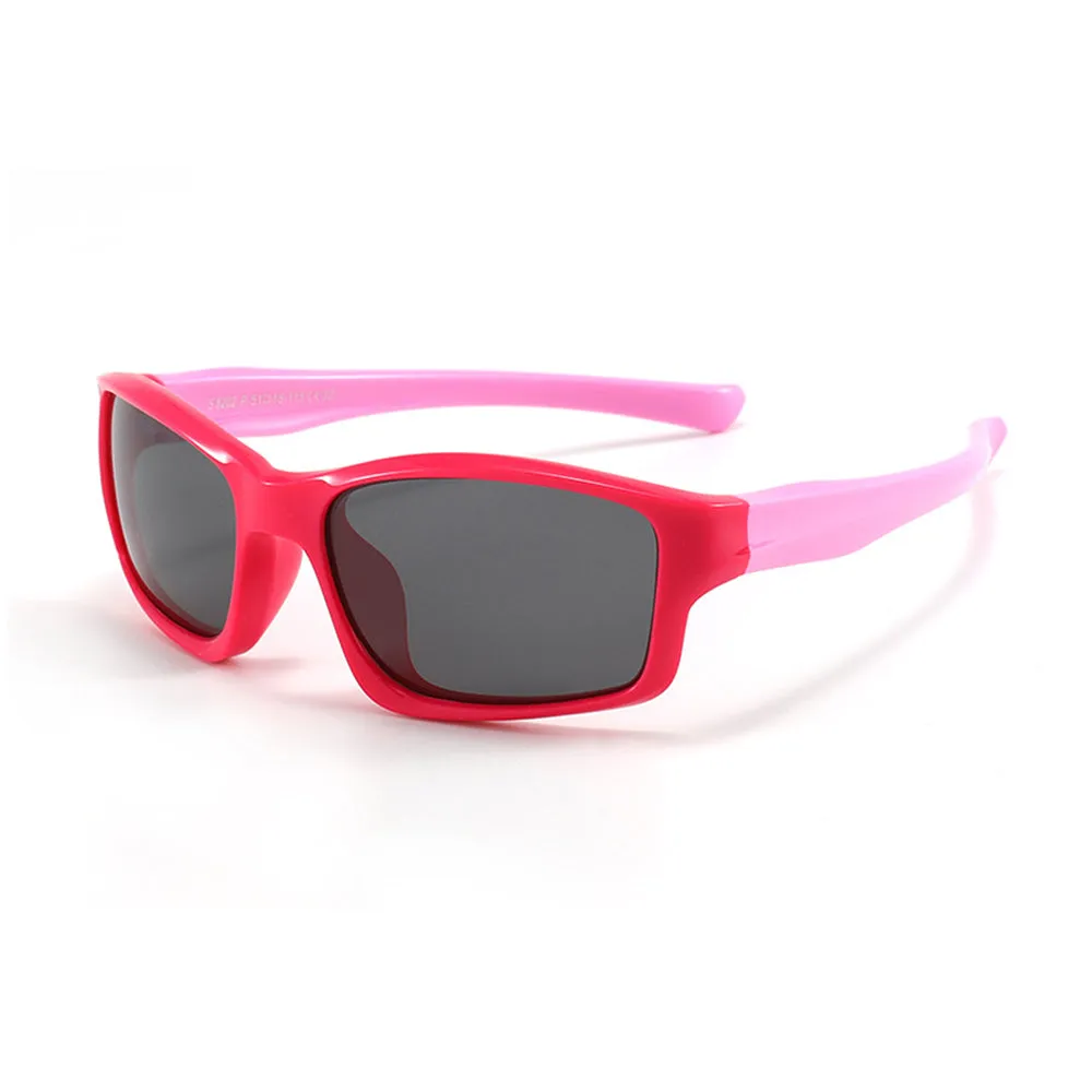 Occhiali da Sole Sportivi per Bambini Techsuit 8202-C30, Polarizzati, Rossi Rosa - immagine 1
