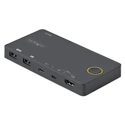 Kvm switch Ibrido Usb a + Hdmi e Usb C a 2 Porte Black SV221HUC4K - immagine 1