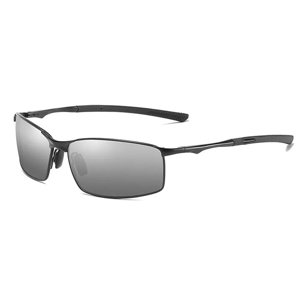 Occhiali da Sole Uomo Techsuit 559, Polarizzati, Protezione UV, Grigio Nero - immagine 1
