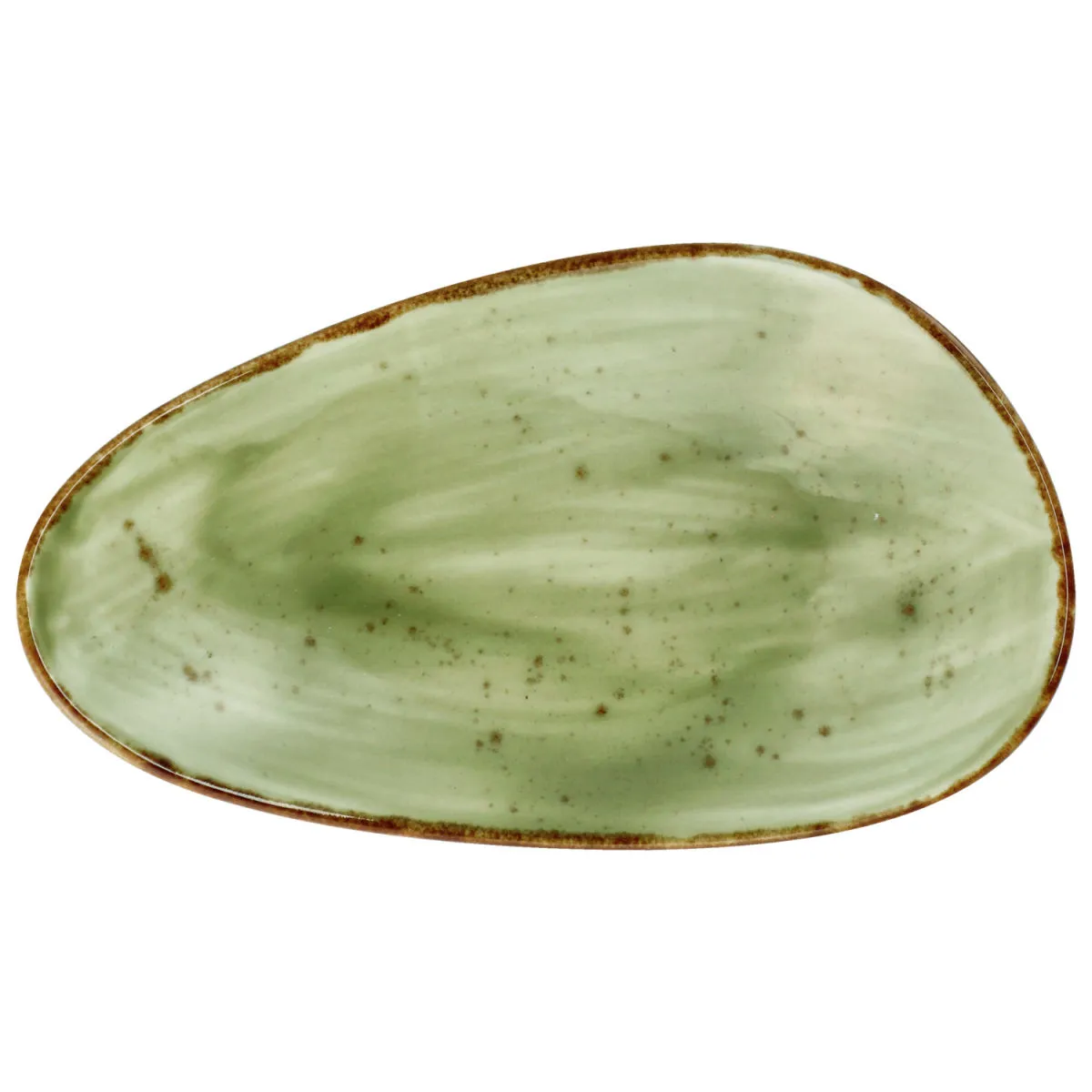 6x VEGA Piatto Nebro forma organica; 17x10x3 cm (LxLxH); verde chiaro; 6 pz. / Pacco - immagine 1