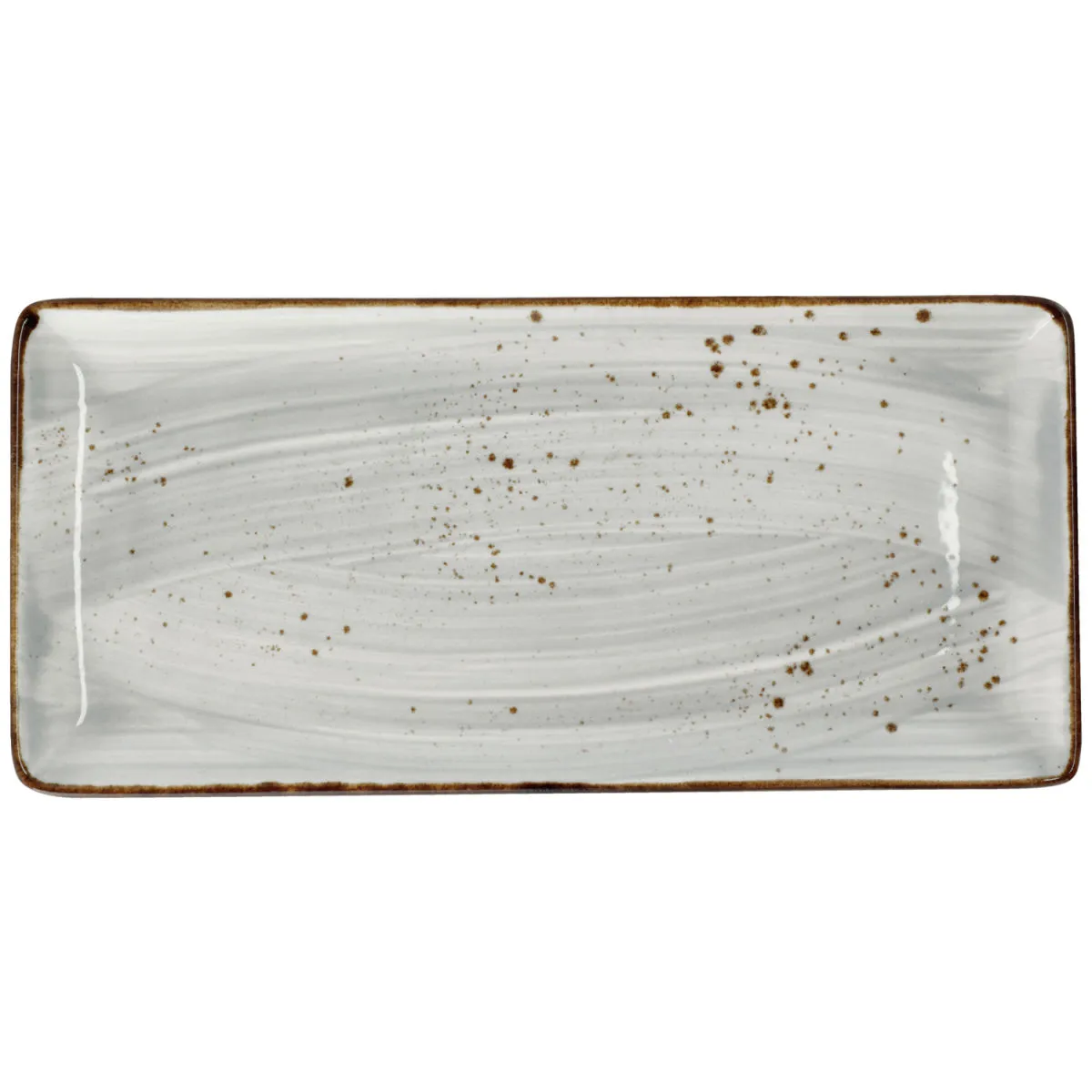 3x VEGA Piatto Nebro rettangolare; 33.5x16x2.1 cm (LxLxH); grigio chiaro; 3 pz. / Pacco - immagine 1