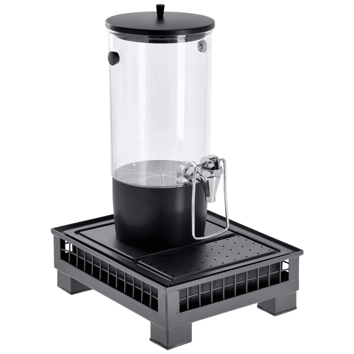 VEGA Dispenser succhi Portland singolo, GN 1/2, 4l; 35.2x29x53 cm (LxLxH); antracite/trasparente/nero - immagine 1