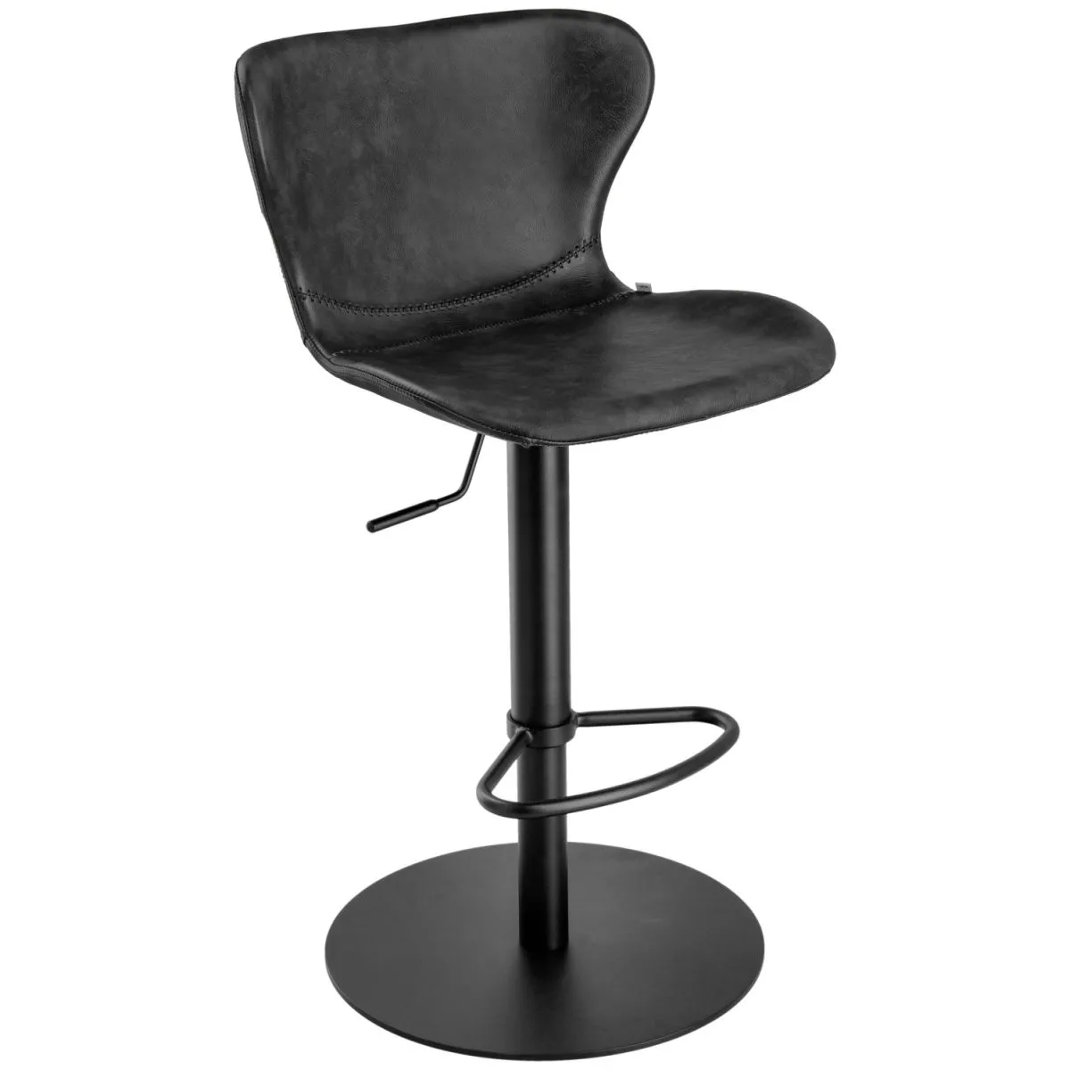 VEGA Sgabello Dallas; 45x35x105 cm (LxPxH); seduta nero, struttura nero - immagine 1