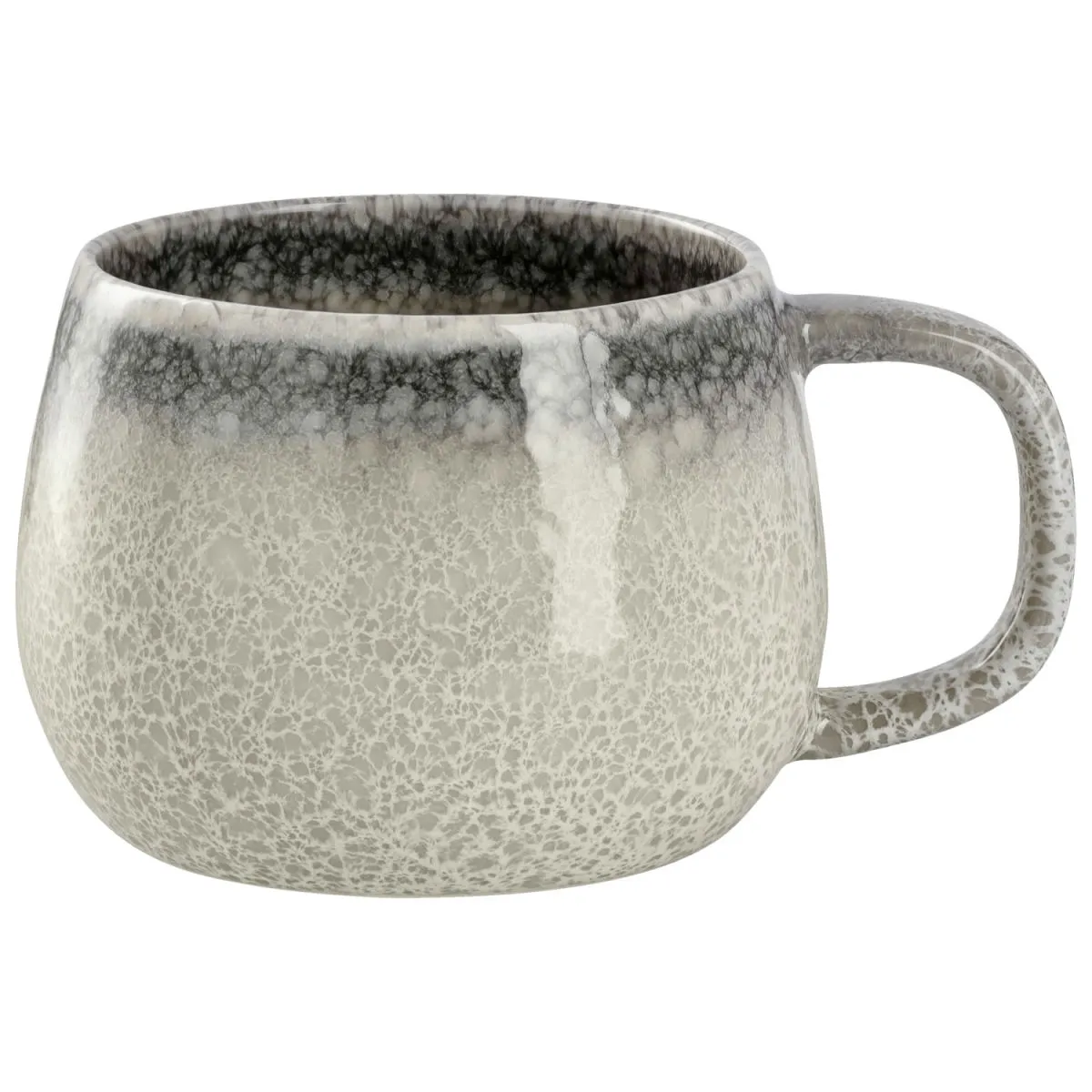 6x VEGA Tazza mug con manico Nagoya; 270 ml, 8.3x7.2 cm (ØxH); bianco/grigio; 6 pz. / Pacco - immagine 1