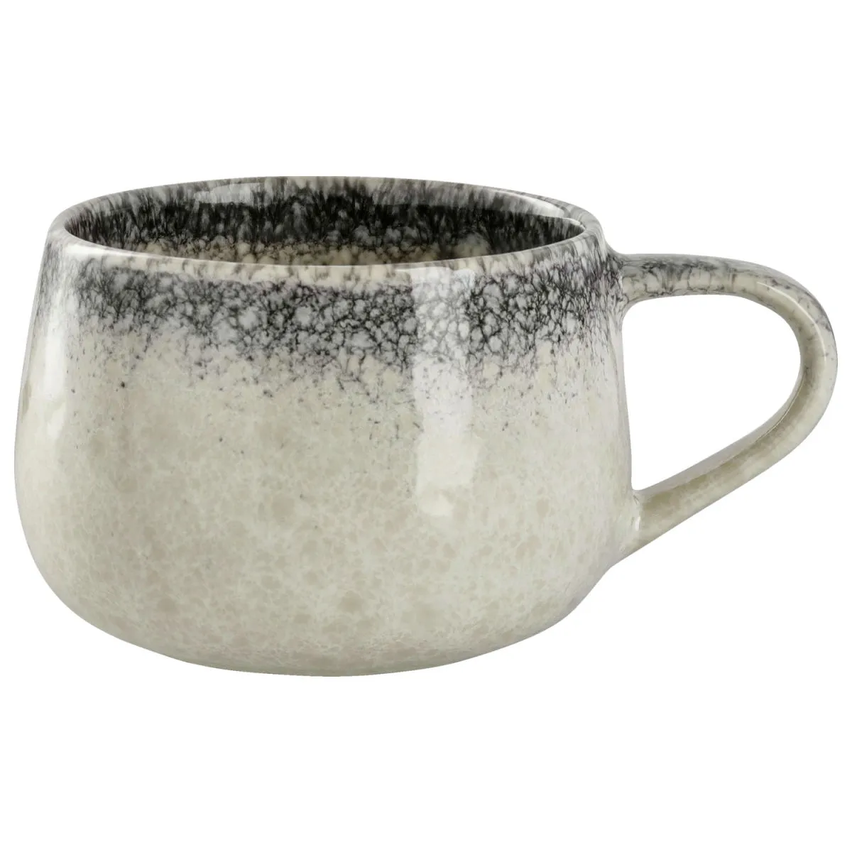 6x VEGA Tazza cappuccino Nagoya; 170 ml, 7x6 cm (ØxH); bianco/grigio; 6 pz. / Pacco - immagine 1