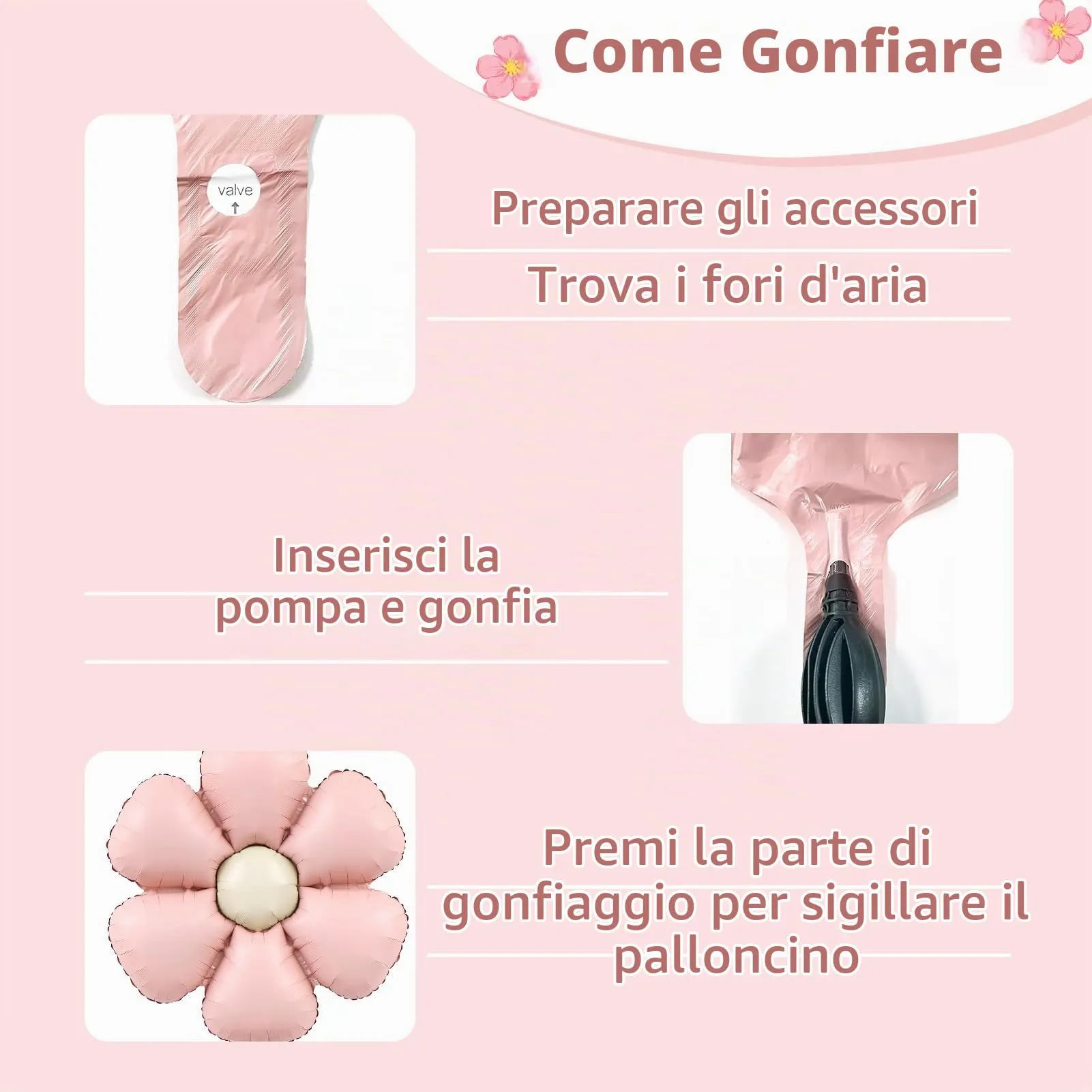 7 Pezzi Palloncini Compleanno 1 Anno Bimba, Palloncino Foil Margherita - immagine 4