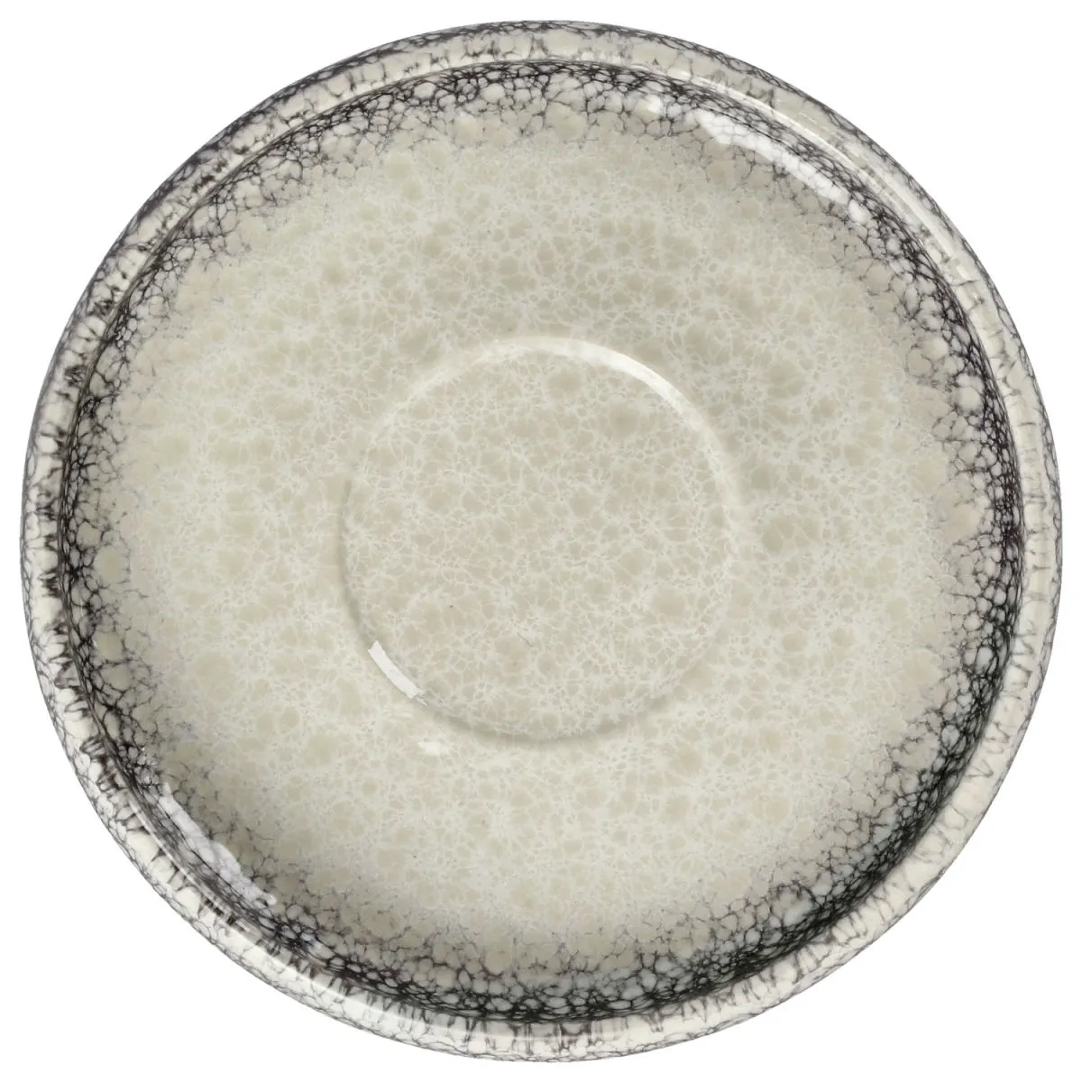 6x VEGA Piattino per tazza cappuccino Nagoya; 14x1.7 cm (ØxH); bianco/grigio; 6 pz. / Pacco - immagine 1