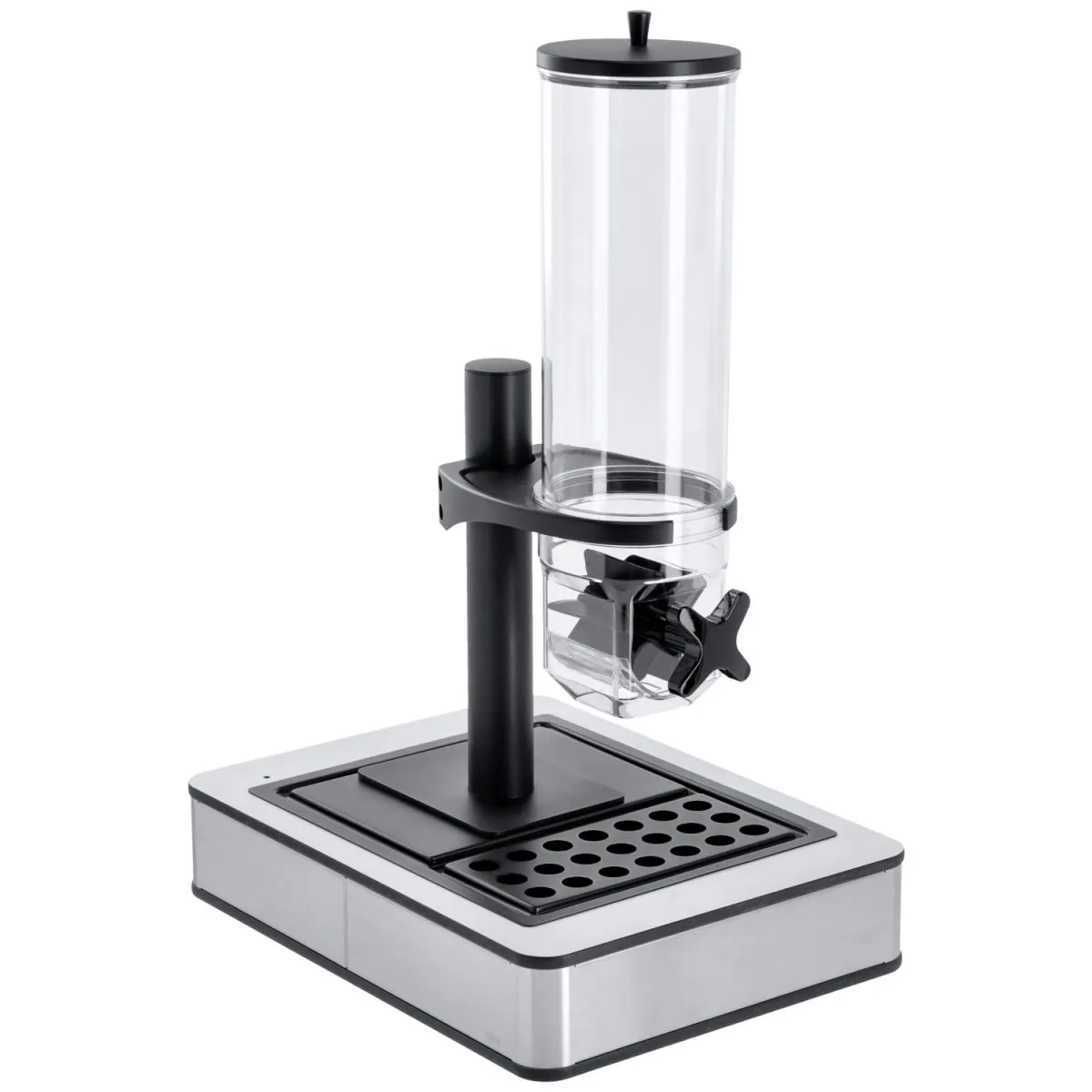 VEGA Dispenser cereali Fundale singolo, GN 1/2, 4l; GN 1/2, 42.5x31.5x64.7 cm (LxLxH); acciaio inox/bianco/trasparente/nero; rettangolare - immagine 1