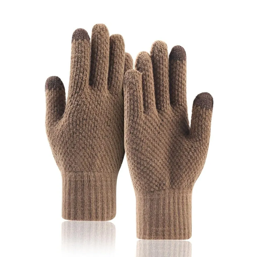 Guanti Invernali Touchscreen Uomo Techsuit ST0013, Taglia 22cm, Marrone - immagine 1