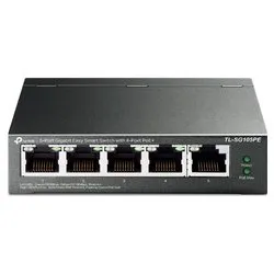 Switch di rete 5 porte Gigabit Easy Smart PoE+ Black TL SG105PE Gigabit (1000Base-TX) - immagine 1