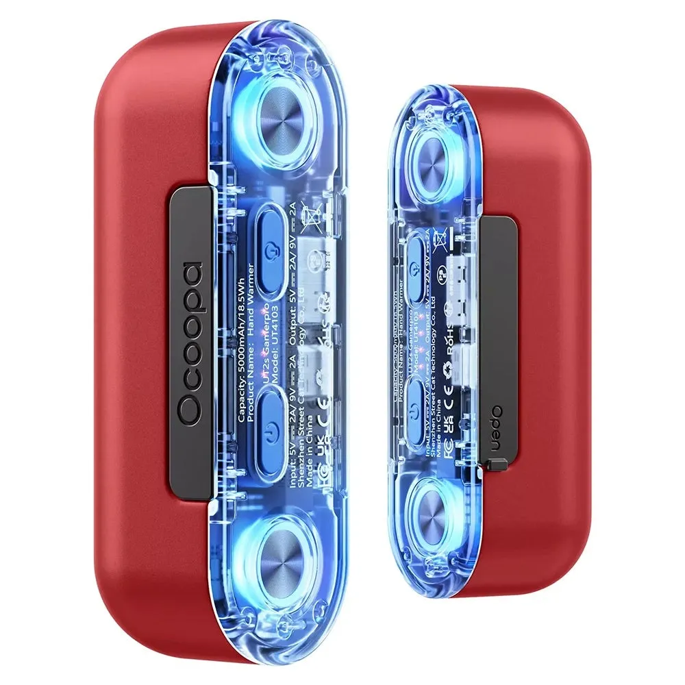 Scalda Mani Ocoopa UT2s GamerPro, Rosso - immagine 1