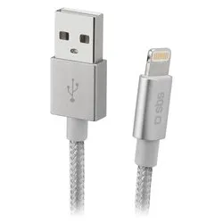 Cavo Lightning Certificato Apple Mfi Silver 1m TECABLEUSBIP589BS - immagine 1