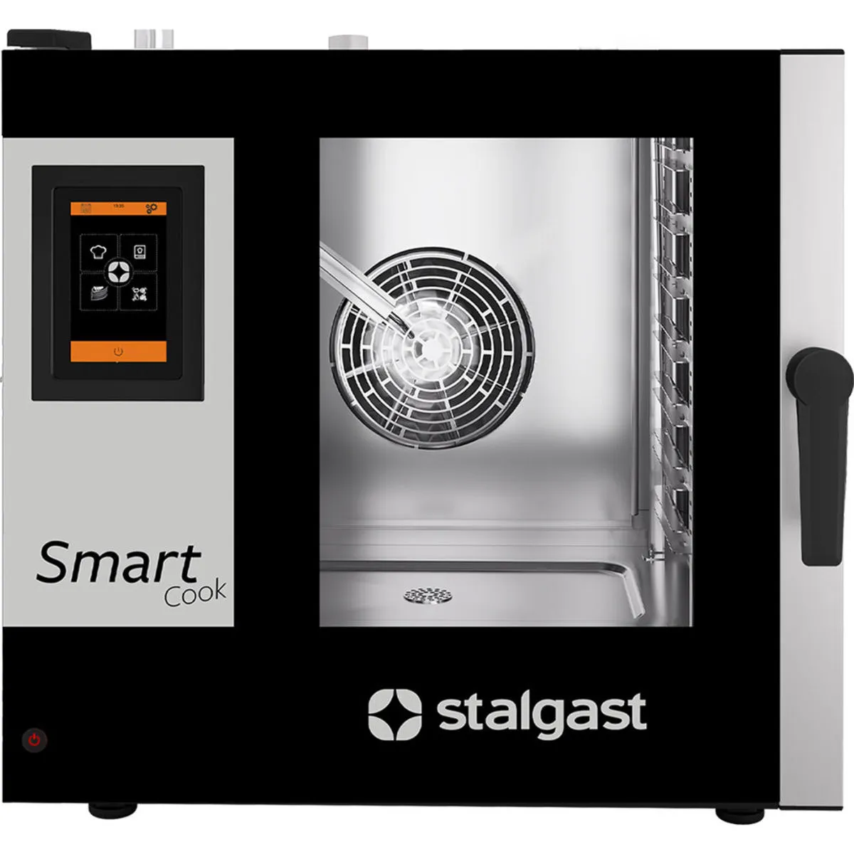 Stalgast Forno a vapore combinato, SmartCook, touchscreen, gas, 7xgastronorm1/1, 14 kW; 79x85 cm (LxH); nero/argento - immagine 1