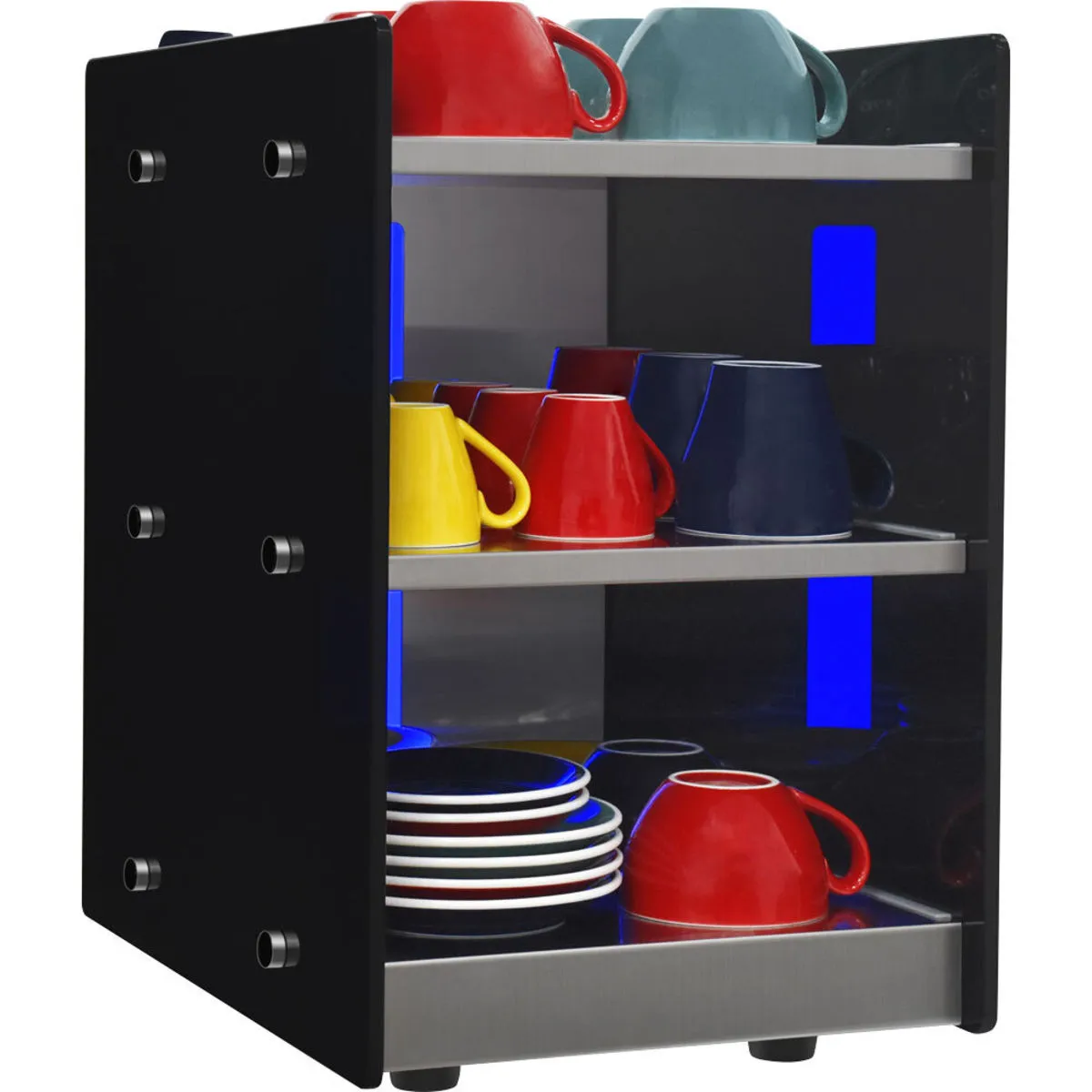 Stalgast Scaldatazze, 3 livelli riscaldabili; 32x42x47 cm (LxPxH); nero/argento - immagine 1