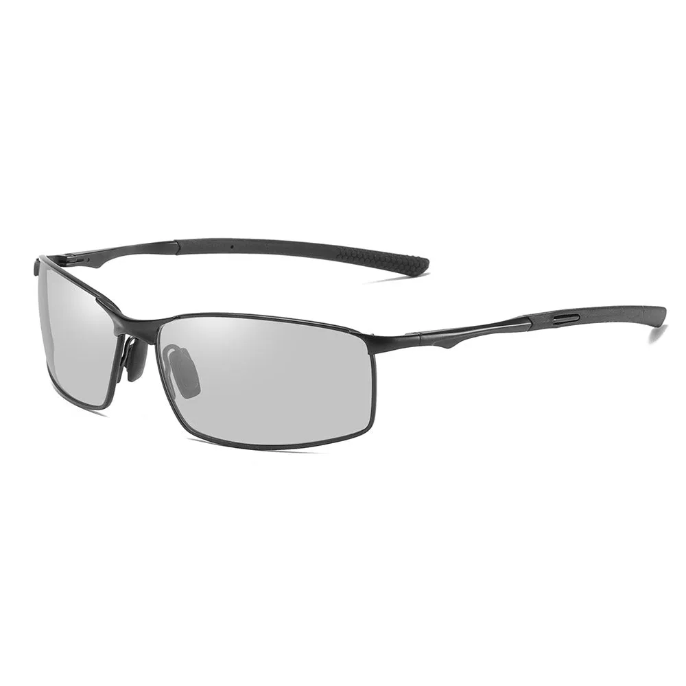 Occhiali da Sole Uomo Techsuit 559, Polarizzati, Protezione UV, Neri Trasparenti - immagine 1